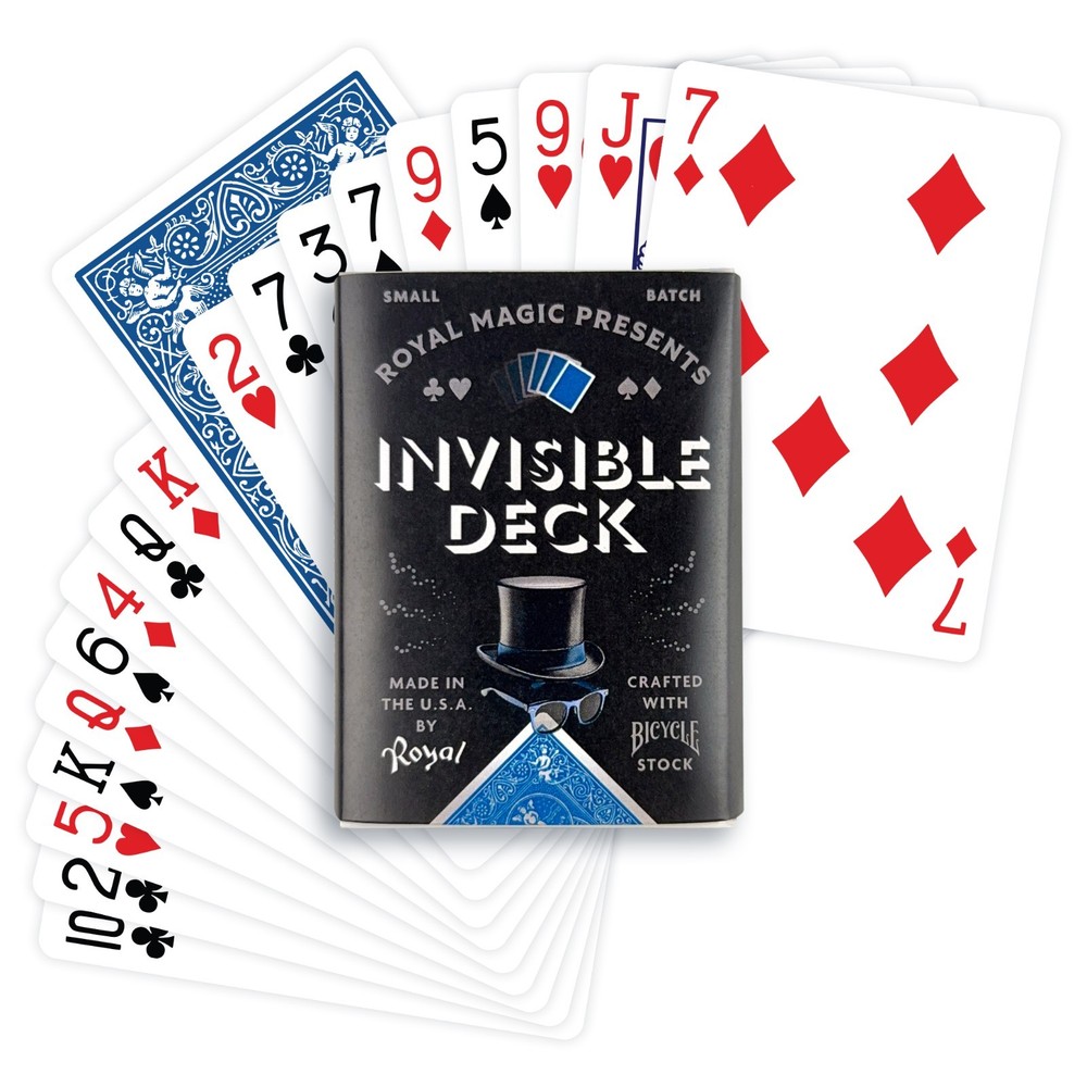 Invisible Deck Magic Trick Bicycle Playing Cards with Instruction Guide