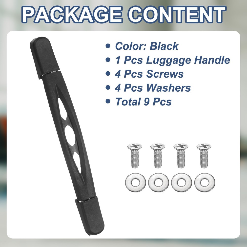 Luggage Handle 7.68" x 1.18" (L x W) Plastic Pull Handle Grip Replacement Black