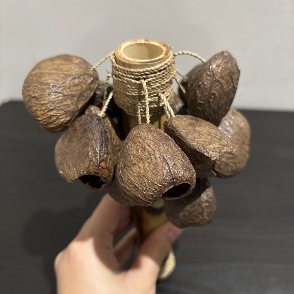 Bermuda Seed Pod & Bamboo Shaker / Instrument 8.5”