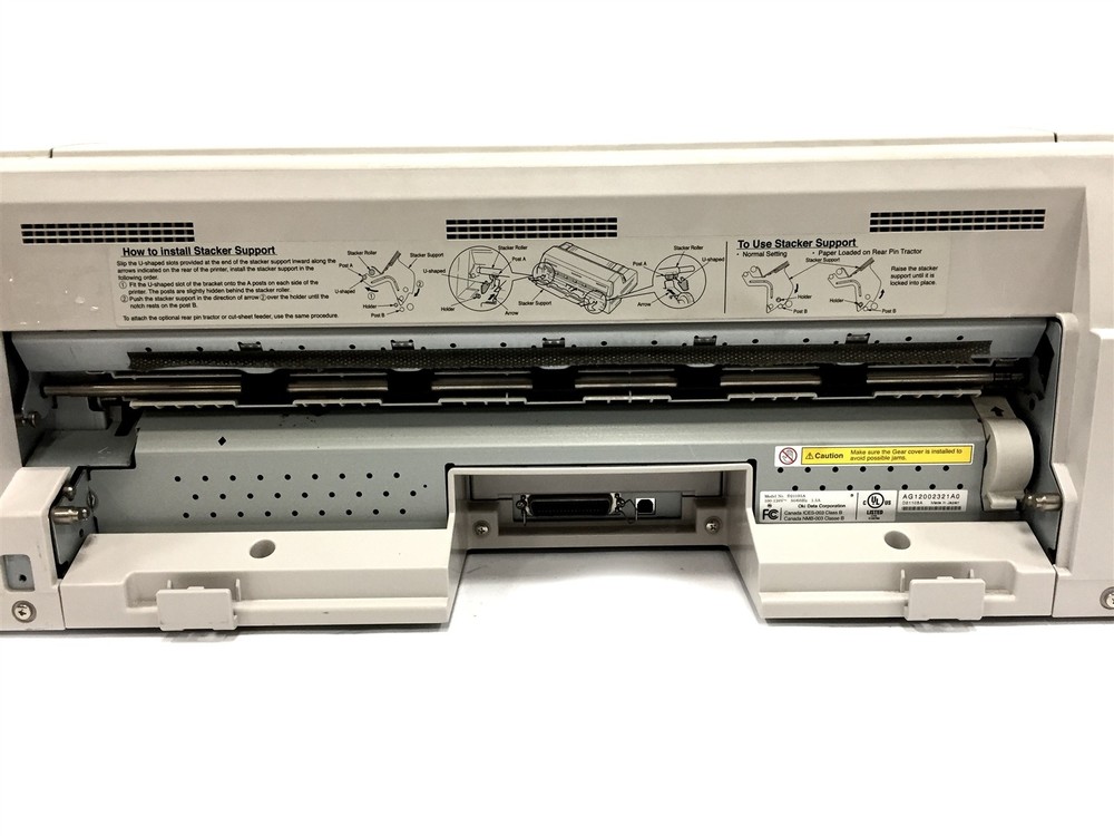 Okidata Oki Microline 8480FB USB Parallel Dot Matrix Impact Printer No Exit Tray