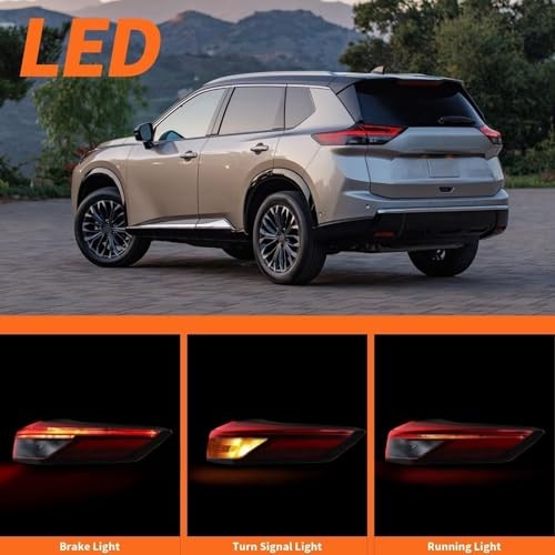Outer Rear Tail Light Assembly Compatible with 2021-2024 Rogue Red Not Right