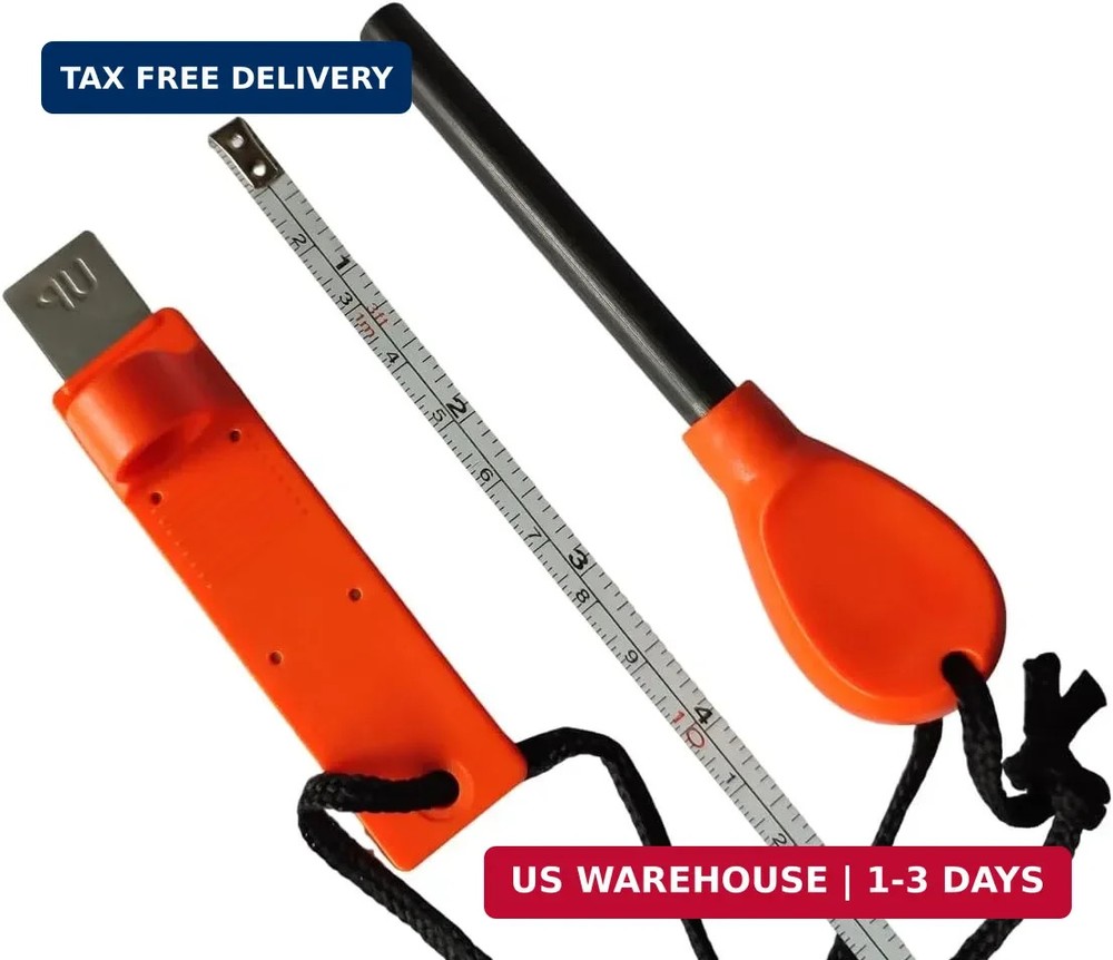Survival Fire Starter, Ergonomically Designed Waterproof and Windproof Ferro Rod
