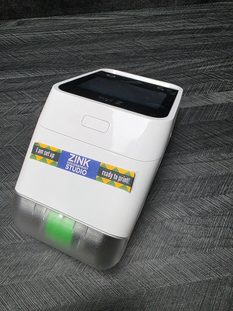 Zink Zero Ink Happy+ Touch Screen Printer Technology Tested No Power Supply