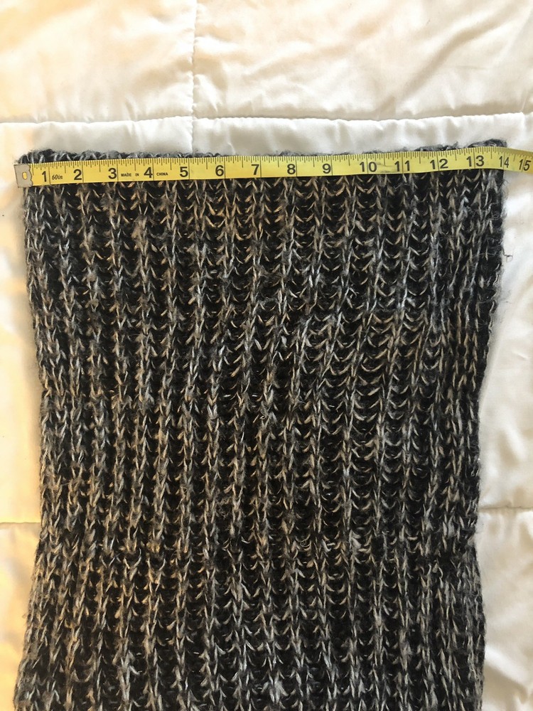 Multicolor Black Gray Shawl Neck Scarf Preowned