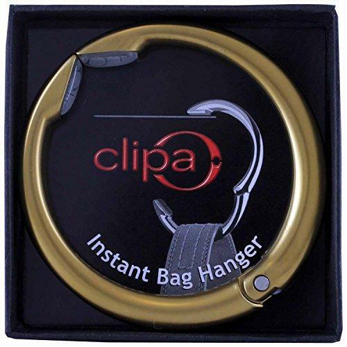Clipa2 Bag Hanger, Matte Gold