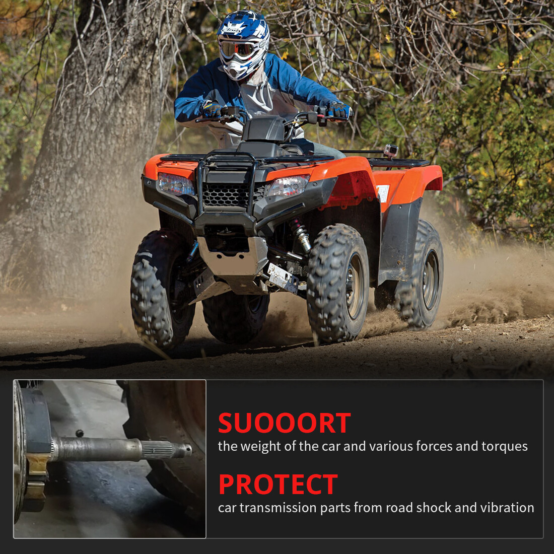 Rear Axle Shaft For Honda TRX 420 500 520 Foreman Rancher 42311-HR3-A20 14-23