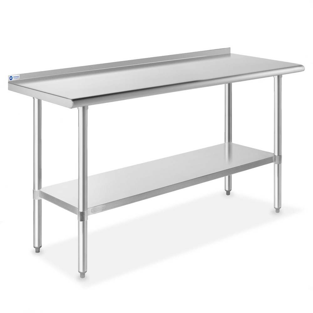 OPEN BOX - Stainless Steel Kitchen Restaurant Work Prep Table Backsplash 24"x60"