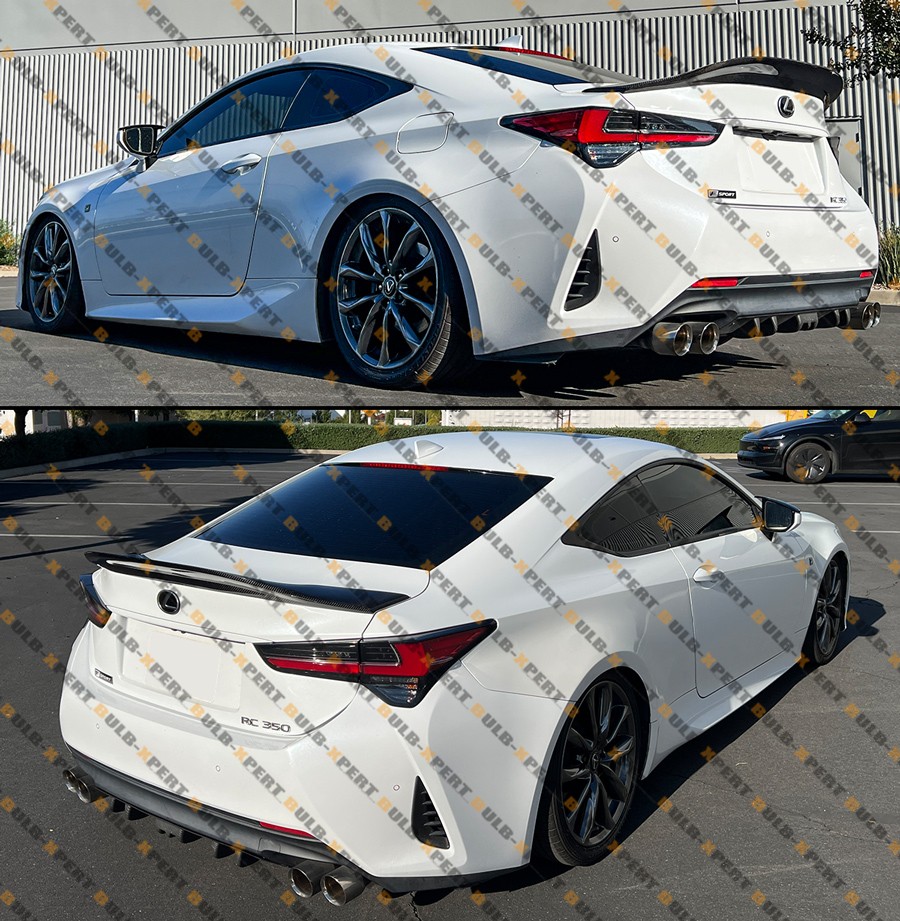 For 15-25 Lexus RC200t RC300 RC350 R Style Carbon Fiber Highkick Trunk Spoiler