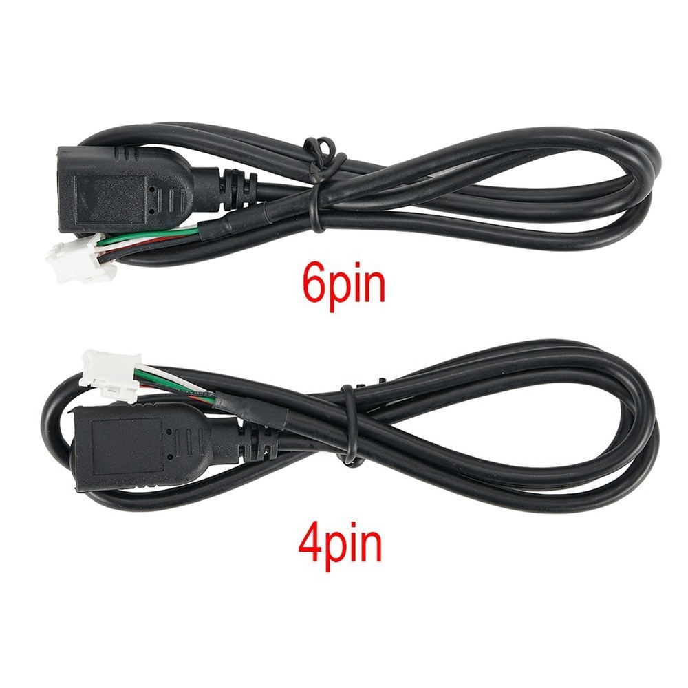 2pcs Car USB Cable Adapter 4Pin & 6Pin Accessories Connector For Android