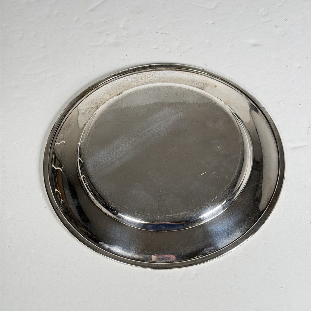 EL de Uberti Trinket Jewelry Dish Plate, Hallmarked, Italy, Silver plated 9.60"