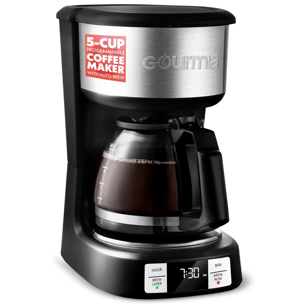 Drip Coffee Maker – 5 Cup, One-Touch Brew, Pause & Serve, Adjustable 4 Hr Keep