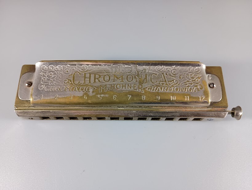 Vintage Chromatic Harmonica - M. Hohner Super Chromonica in Box - C