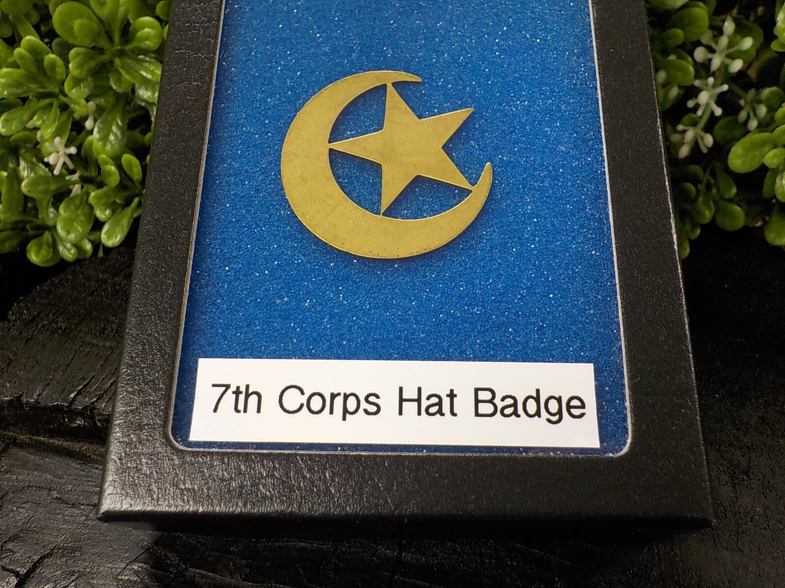 Civil War Crescent Moon & Star 7th Corps Hat Badge, Used