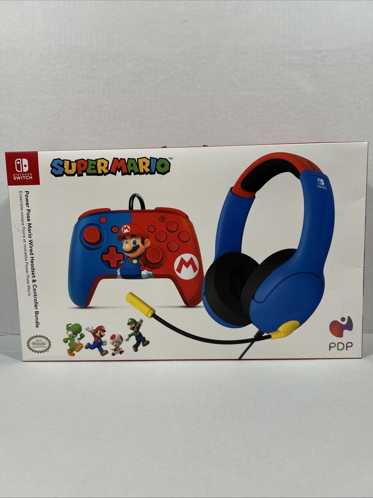 Super Mario Wired Headset Controller Bundle PDP - Nintendo Switch - FAST  SHIP