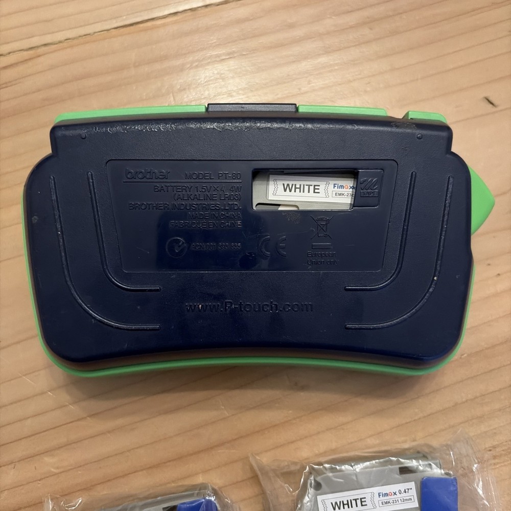 Brother PT-80 P-touch Electronic Labeling System Handheld Tested Extra Labels