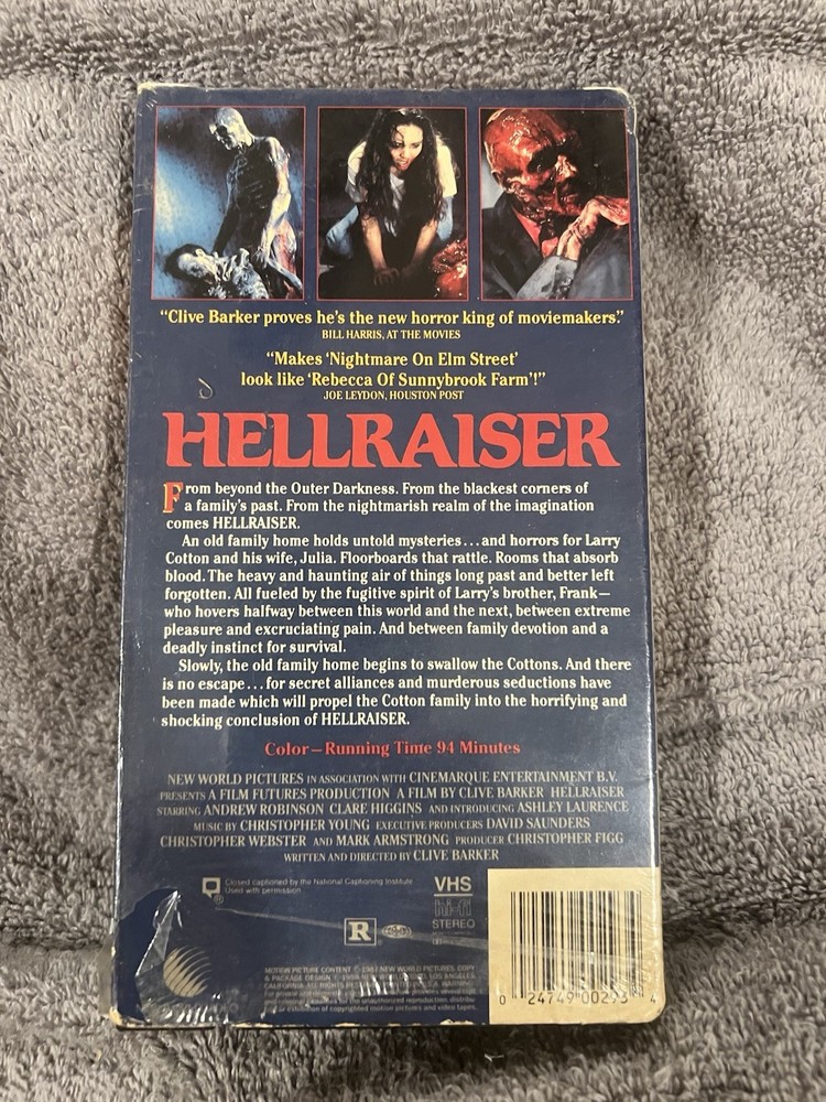 HELLRAISER First Release 1987 VHS HORROR movie *READ*