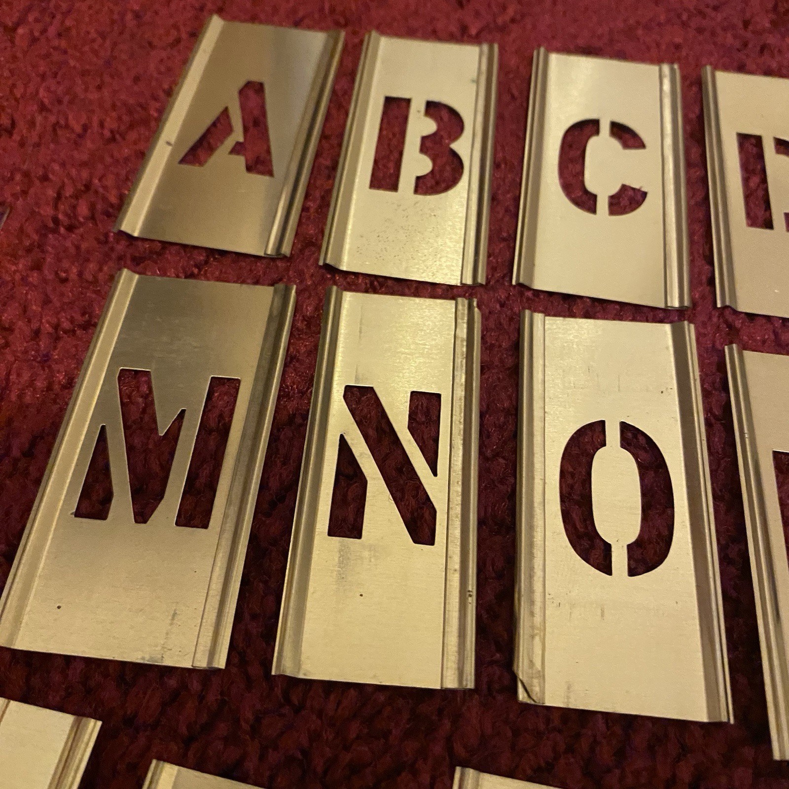 C.H. Hanson Brass Interlocking Stencil Number Set 1/2 Inch