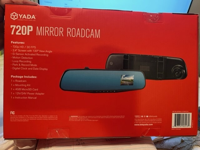 YADA 720p MIRROR ROADMAP 2.4' SCREEN 120DEGREE ANGLE MOTION DETECTION