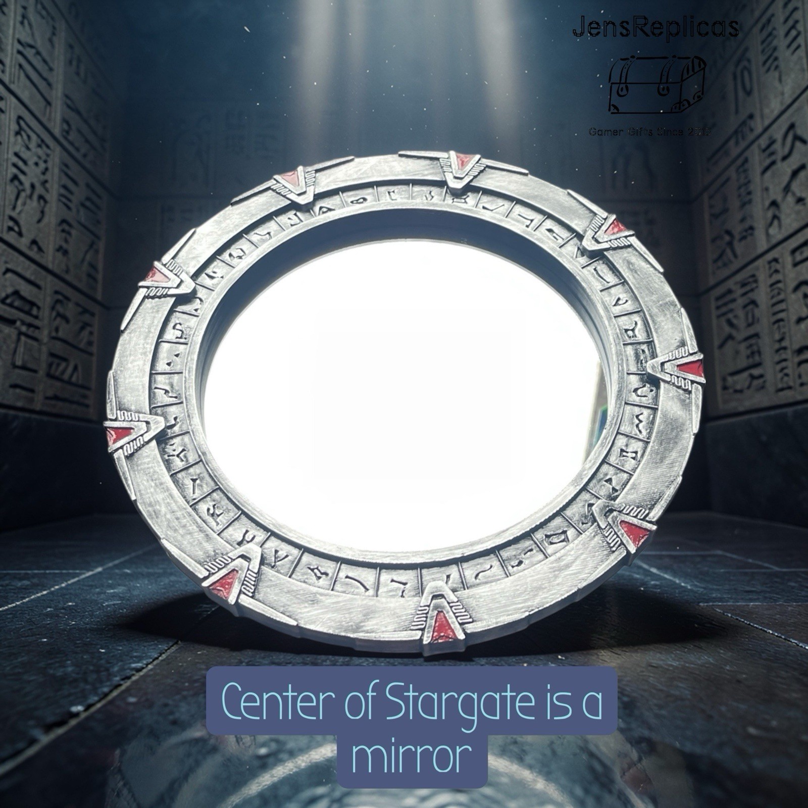 STARGATE HAND PAINTED 8” WALL MIRROR Or MAKEUP MIRROR FOR VANITY