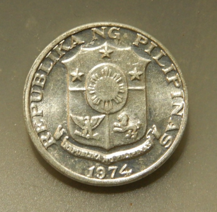 1974 Philippines Shiny 1 Sentimo coin