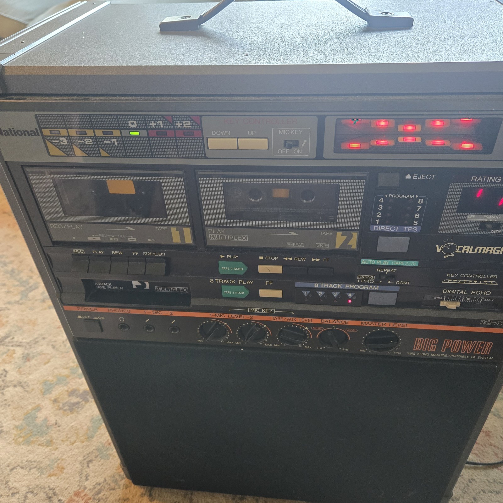 VTG National (Panasonic) RQ-K12 Karaoke Machine Vocal Magician Big Power READ