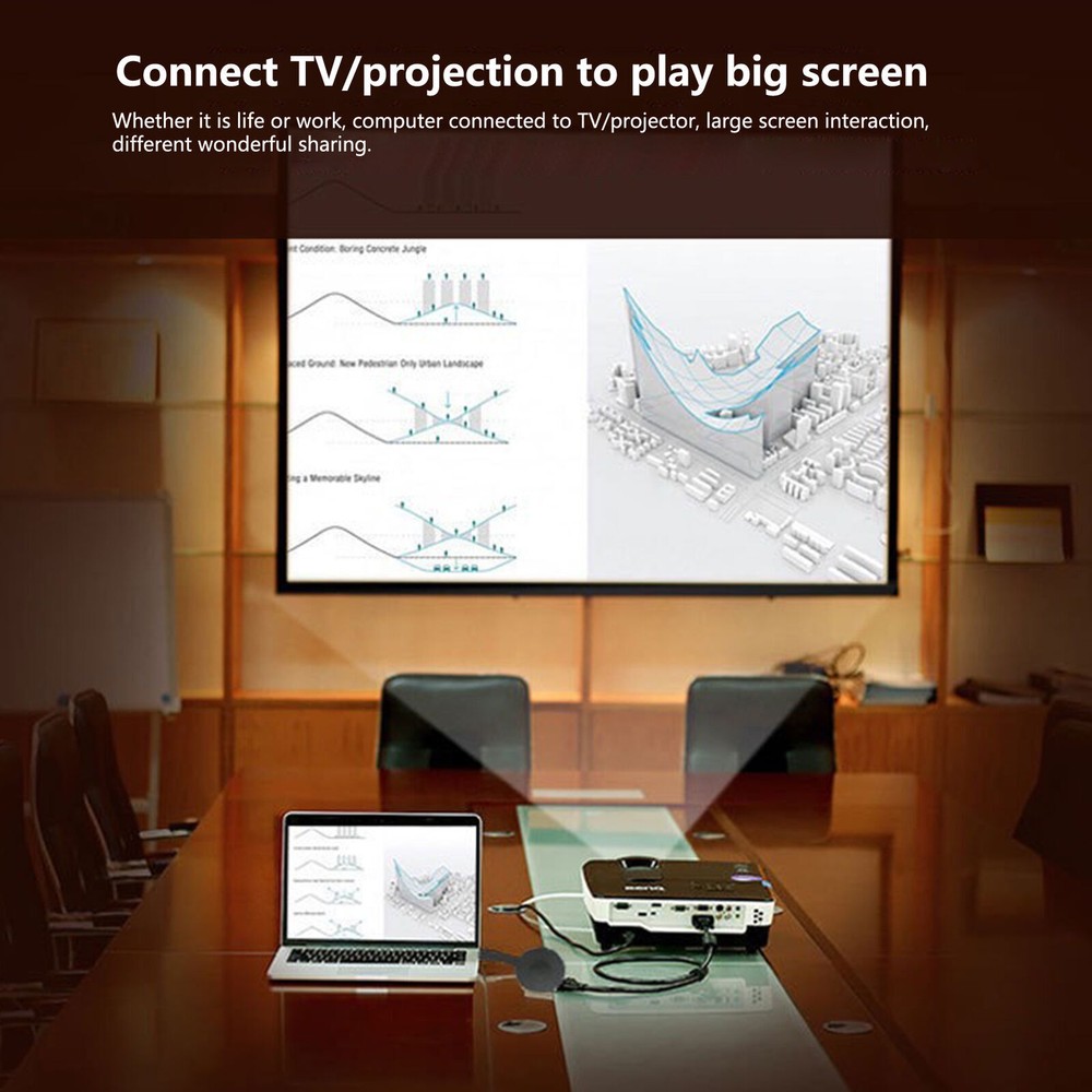 Phone Screen Projector Smooth Stable Output WiFi HDMI-compatible Wireless 1080P