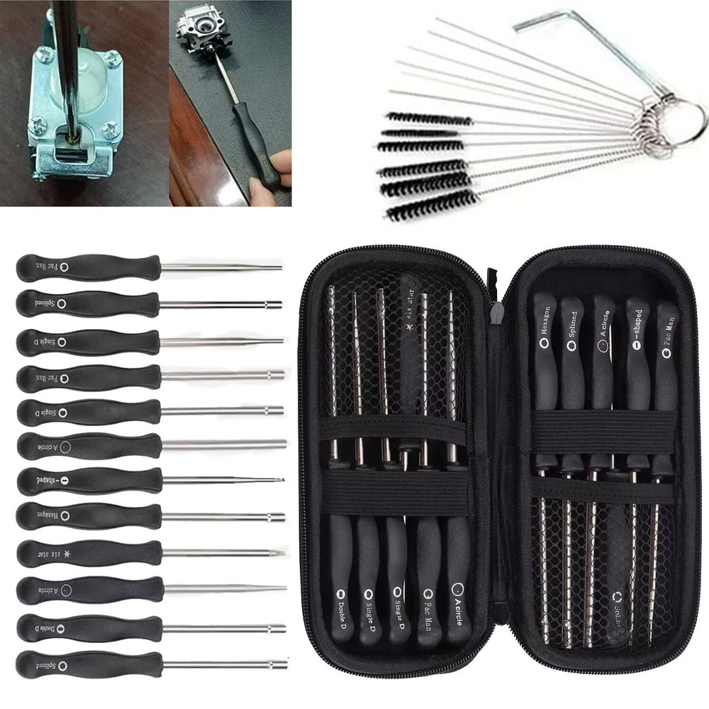 Carburetor Adjustment Tool for Common 2 Cycle Engine Trimmer Chainsaw 12PCS