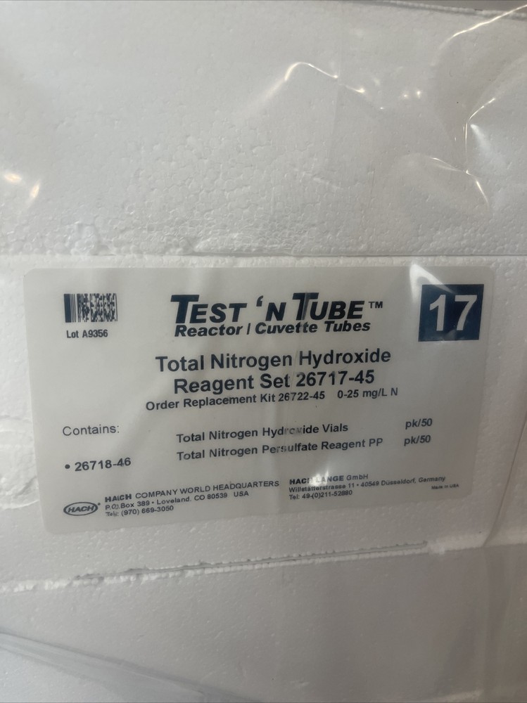 Hach Total Nitrogen Hydroxide Reagent & Total Nitrogen Acid Solution Reagent Set