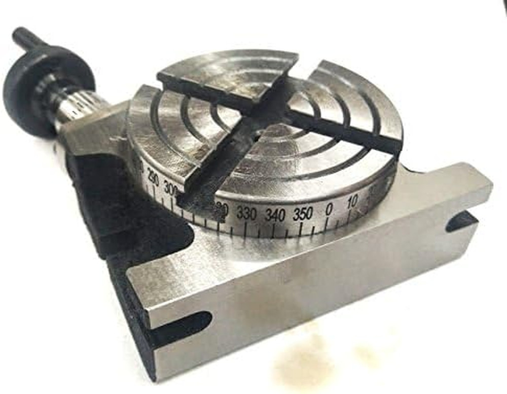 Rotary Table 3" Inch - 75Mm Horizontal & Vertical Model- Milling Machine 4 Slots