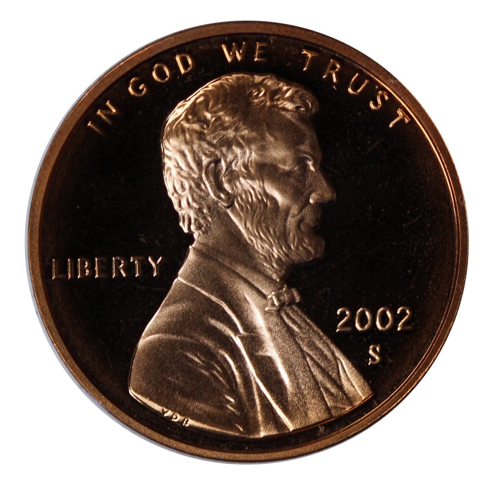 2002 -S Lincoln Memorial Cent Gem Proof Single Coin