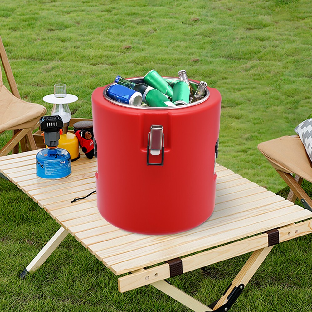 Red 15L Insulated Soup Container with Lid - Durable & Versatile Design