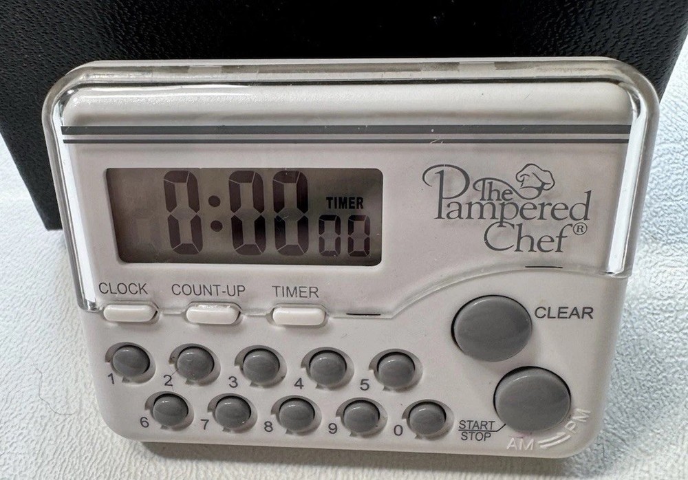 Pampered Chef Hand Held Digital Timer C01Q63 Magnetic Back Tested Working