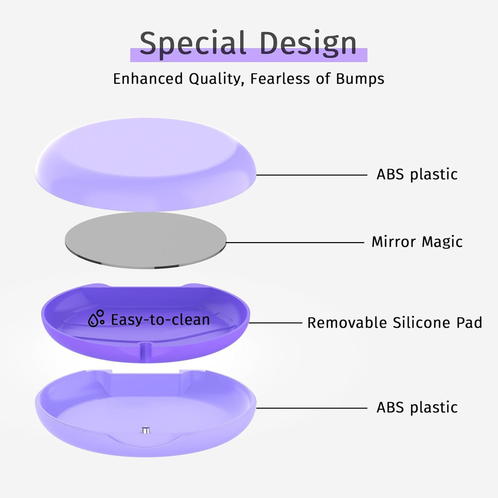 2Pack Retainer Case with Mirror, Compatible with Invisalign, Orthodontic Alig...