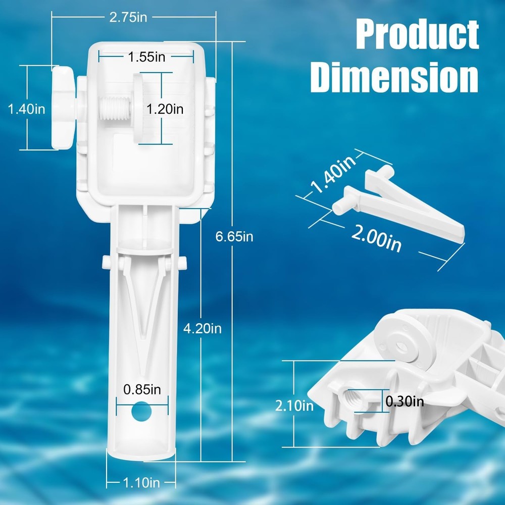 SWIMMING POOL CHLORINATION TABLET HOLDER & SCRUBBER FOR POOL POLE