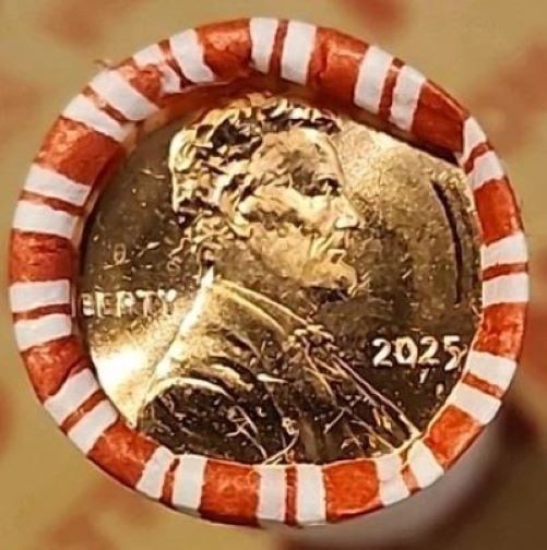 2025 (BU) UNCIRCULATED P & D MINT LINCOLN CENT ROLLS SET OF 8 (400 COINS)