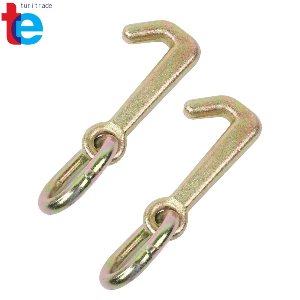 (2 Pack) 5/16" G70 Towing Mini J Hook 5400 lbs Working Load Limit with Link