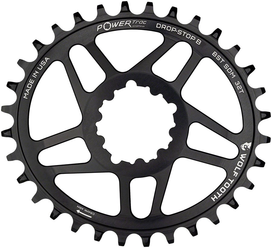 Wolf Tooth Elliptical Direct Mount Chainring - 32t, SRAM Direct Mount, Drop-Stop
