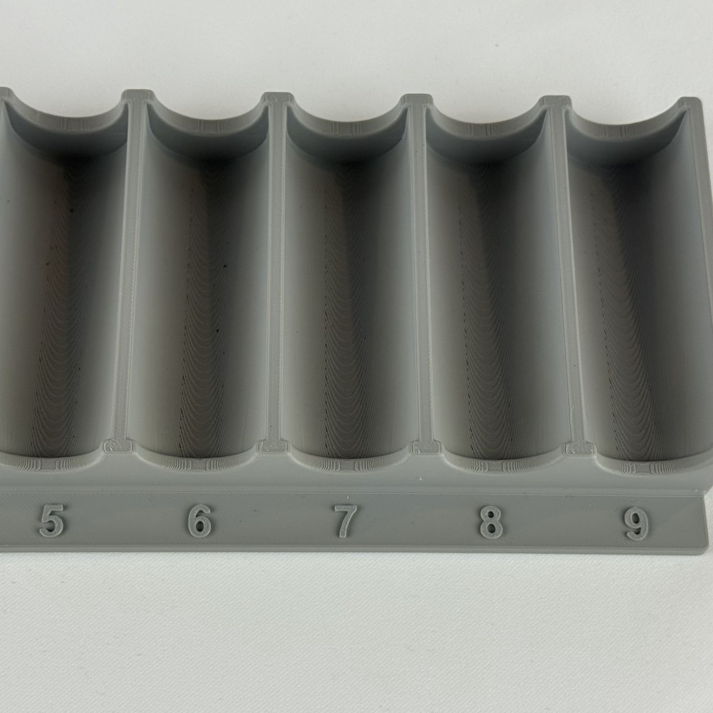 Half Dollar Sorting Tray 10 Coin Roll Holder Gray with Denomination