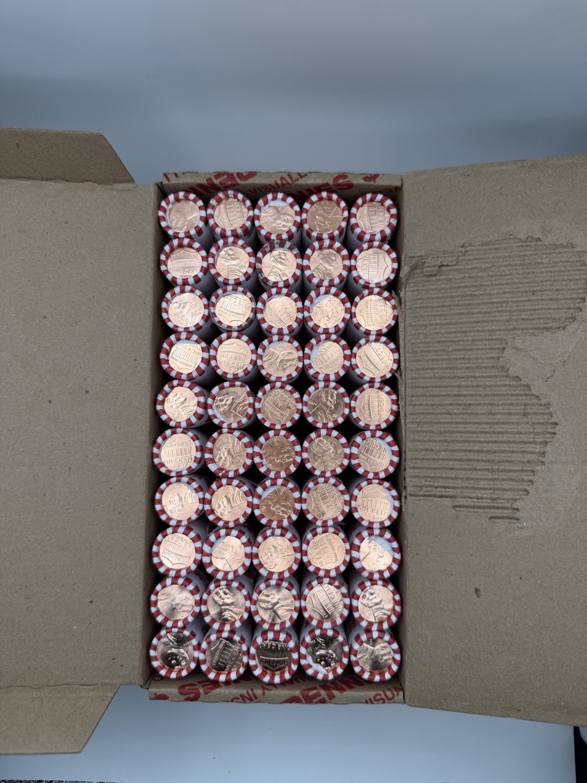 2025 D Denver Mint Lincoln Uncirculated Penny Full 50 Coin Roll $0.50 Face Value