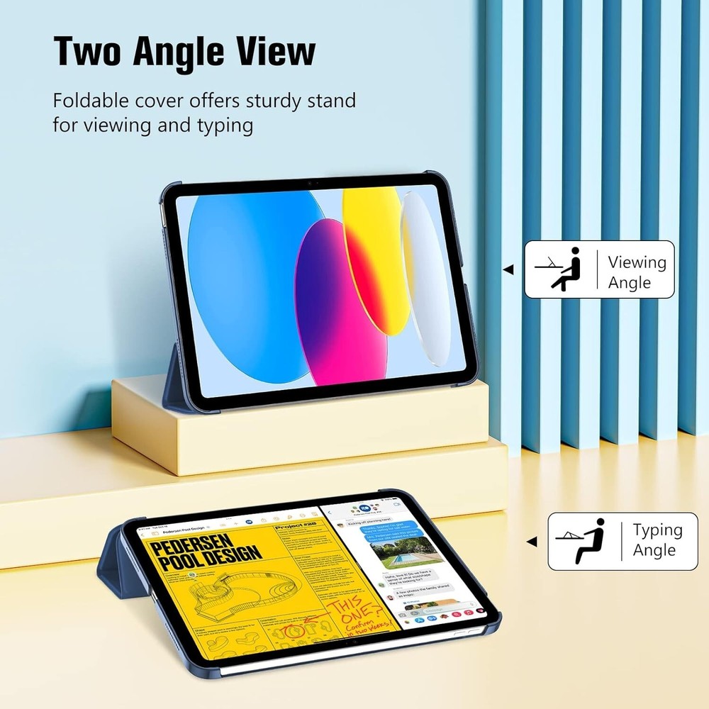 Case for iPad 10.9 2022 (10th Generation) Solid Back Panel for iPad 10th Generat