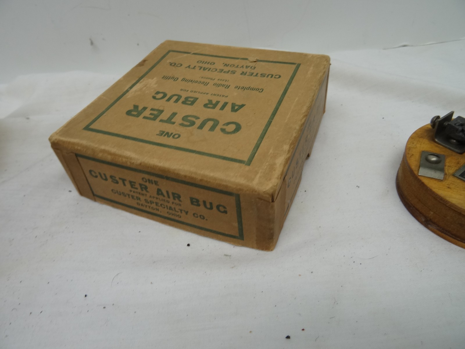 Marconi Era Custer Air Bug Crystal Radio Receiver With Original Box INSTRUCTIONS