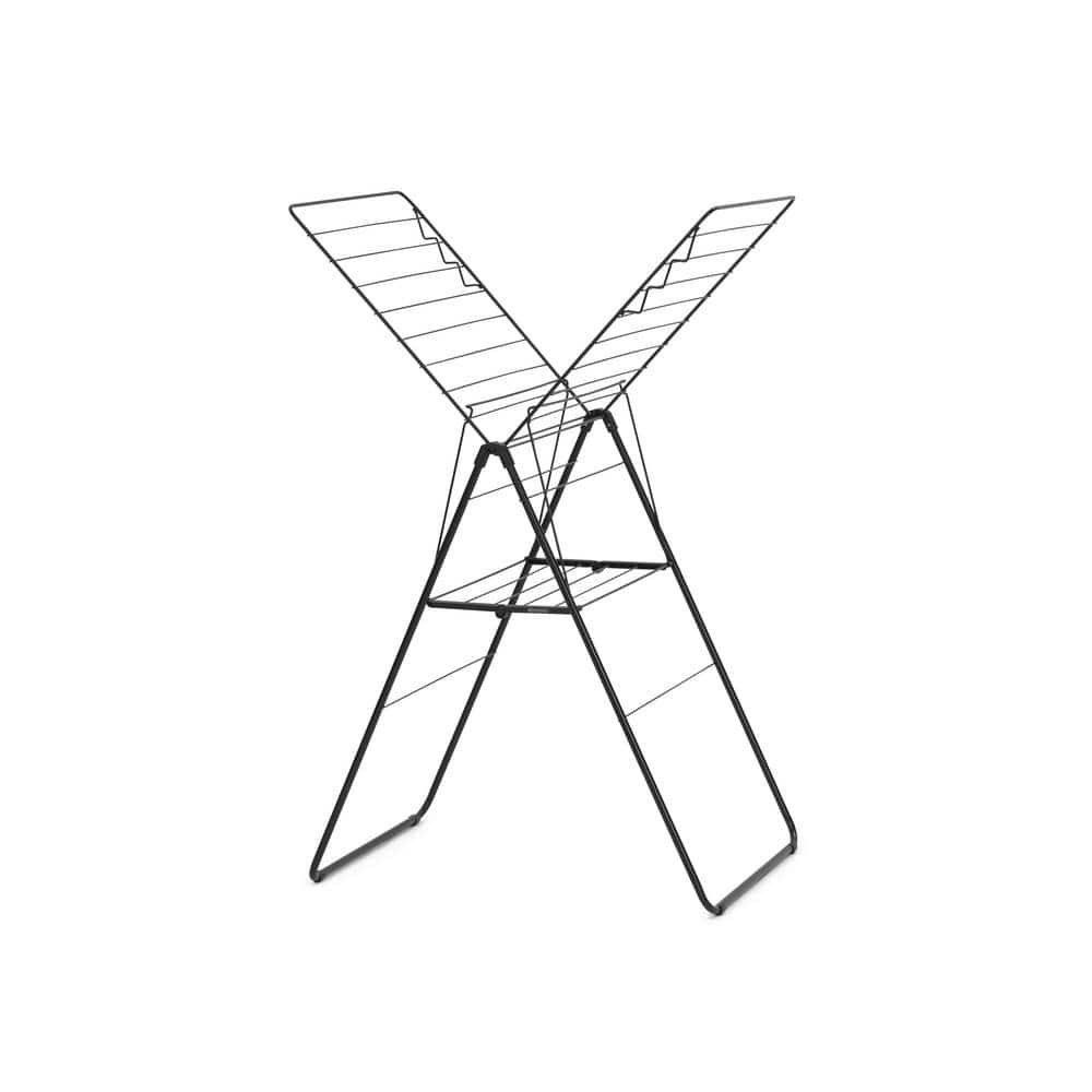 Brabantia Hangon Drying Rack Matte Black 66ft Space Saving Child Lock Foldable