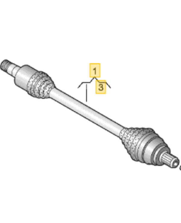 Genuine Axle Assy Left Front 3C0407451F