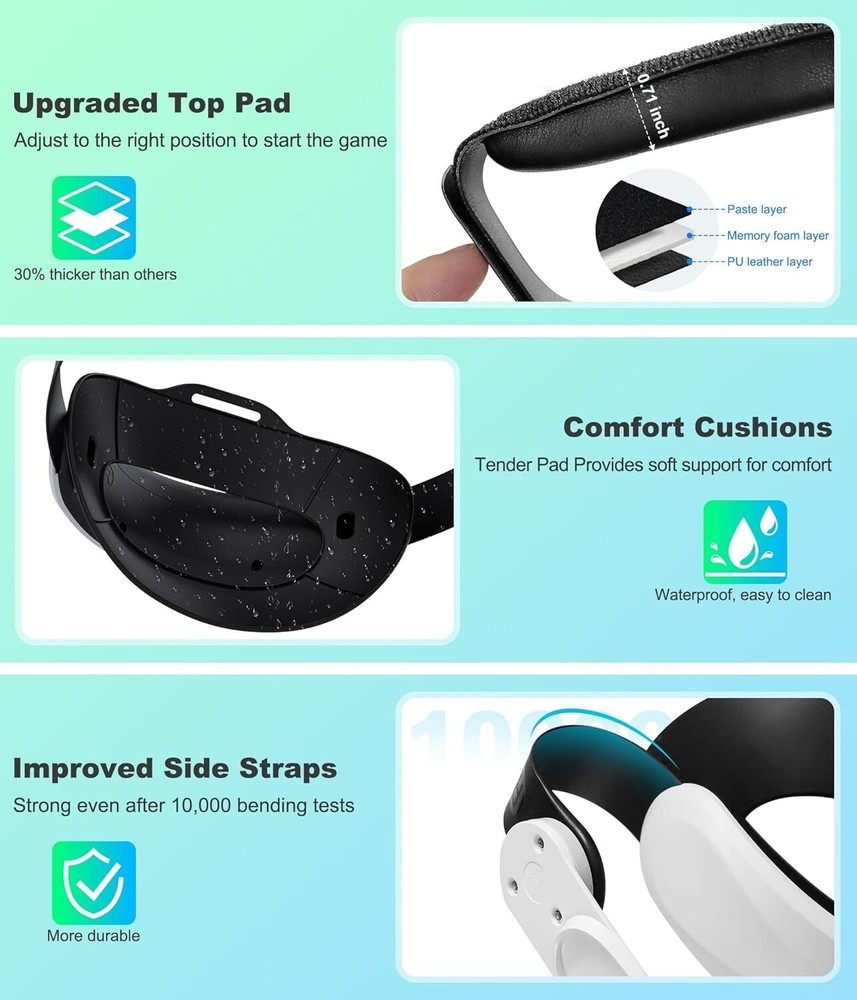 Head Strap for Meta Quest 3S/Quest 3/Quest 2, Adjustable Elite Strap Replacement