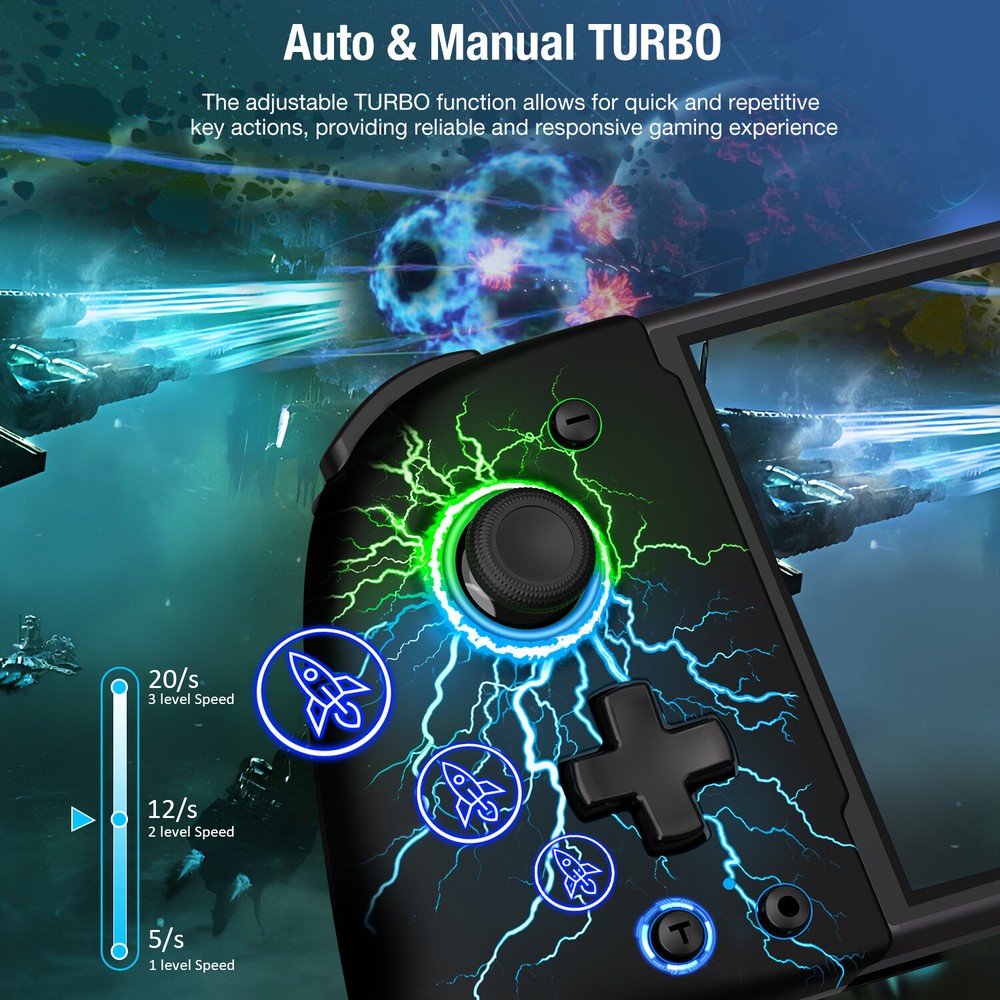 Full-Size Grip Handheld Wireless Controller For Nintendo Switch/OLED Joy-con