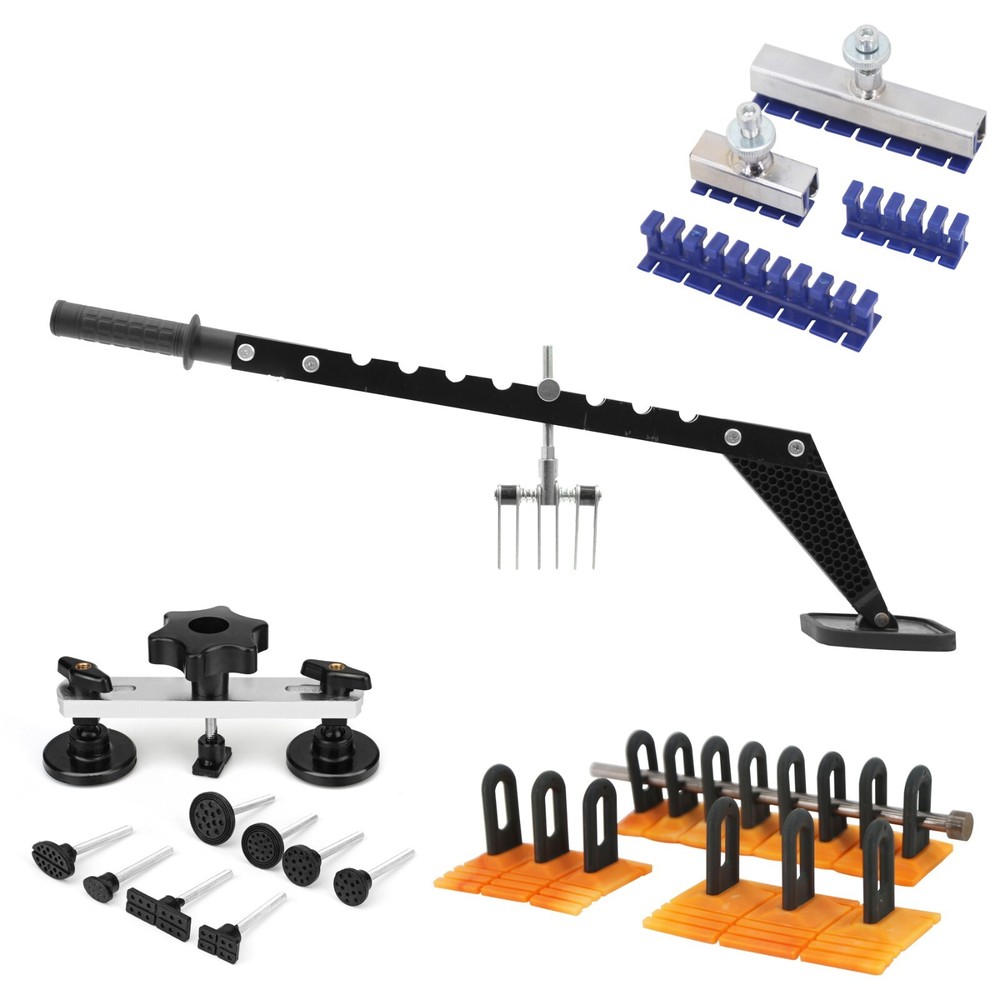 Car Dent Bar Puller Pull Lever Pulling Kit Removal Hammer Repair Auto Body Tools