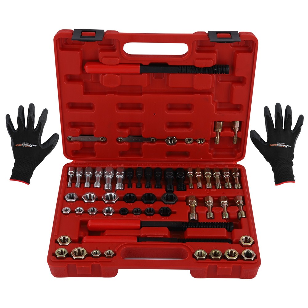 56x Thread Restorer Kit, Rethread Repair Tools UNC UNF & MetricThread Chaser Set