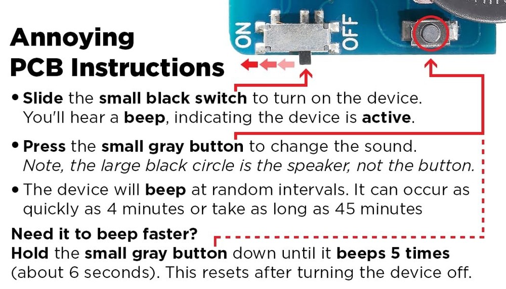AnnoyingPCB The Prank Device That Won’t Stop Beeping for 3 Years