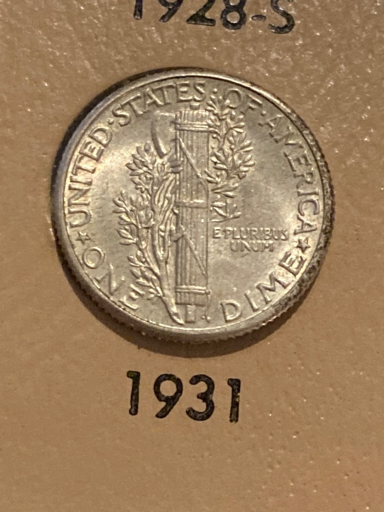 1931 Mercury Dime - Uncirculated BU - 90% Silver