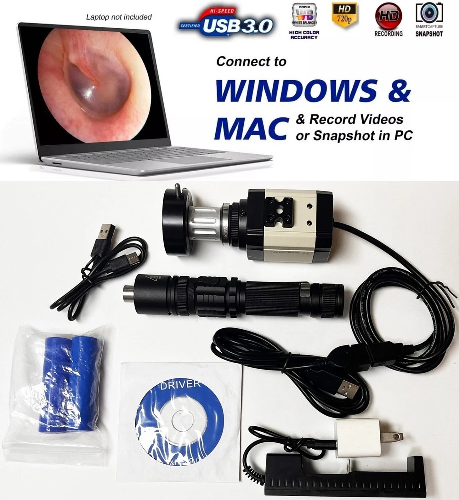 Rigid Endoscope Laparoscope HD USB Camera Head+Coupler+Light Source for Conmed